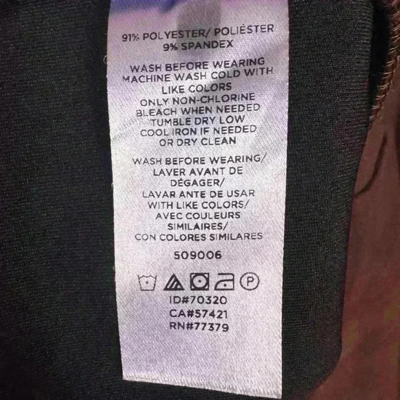 Ann Taylor Faux Suede Brown Knee Length Dress 8P Gold Zipper Pockets Fall - Picture 7 of 7